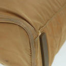 PRADA Hand Bag Nylon Beige Silver Auth 88237-16