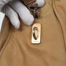 PRADA Hand Bag Nylon Beige Silver Auth 88237-18