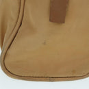 PRADA Hand Bag Nylon Beige Silver Auth 88237-4