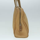 PRADA Hand Bag Nylon Beige Silver Auth 88237-5