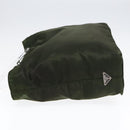 PRADA Hand Bag Nylon Green Clear Silver Auth 88240-4