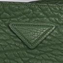 PRADA Shoulder Bag Leather Green Auth 88242SV-18