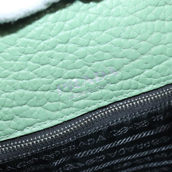 PRADA Shoulder Bag Leather Green Auth 88242SV