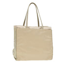 PRADA Hand Bag Nylon Beige Auth 88246-1