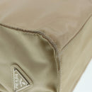 PRADA Hand Bag Nylon Beige Auth 88246-9