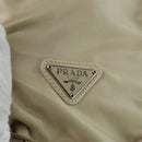 PRADA Hand Bag Nylon Beige Auth 88246-17