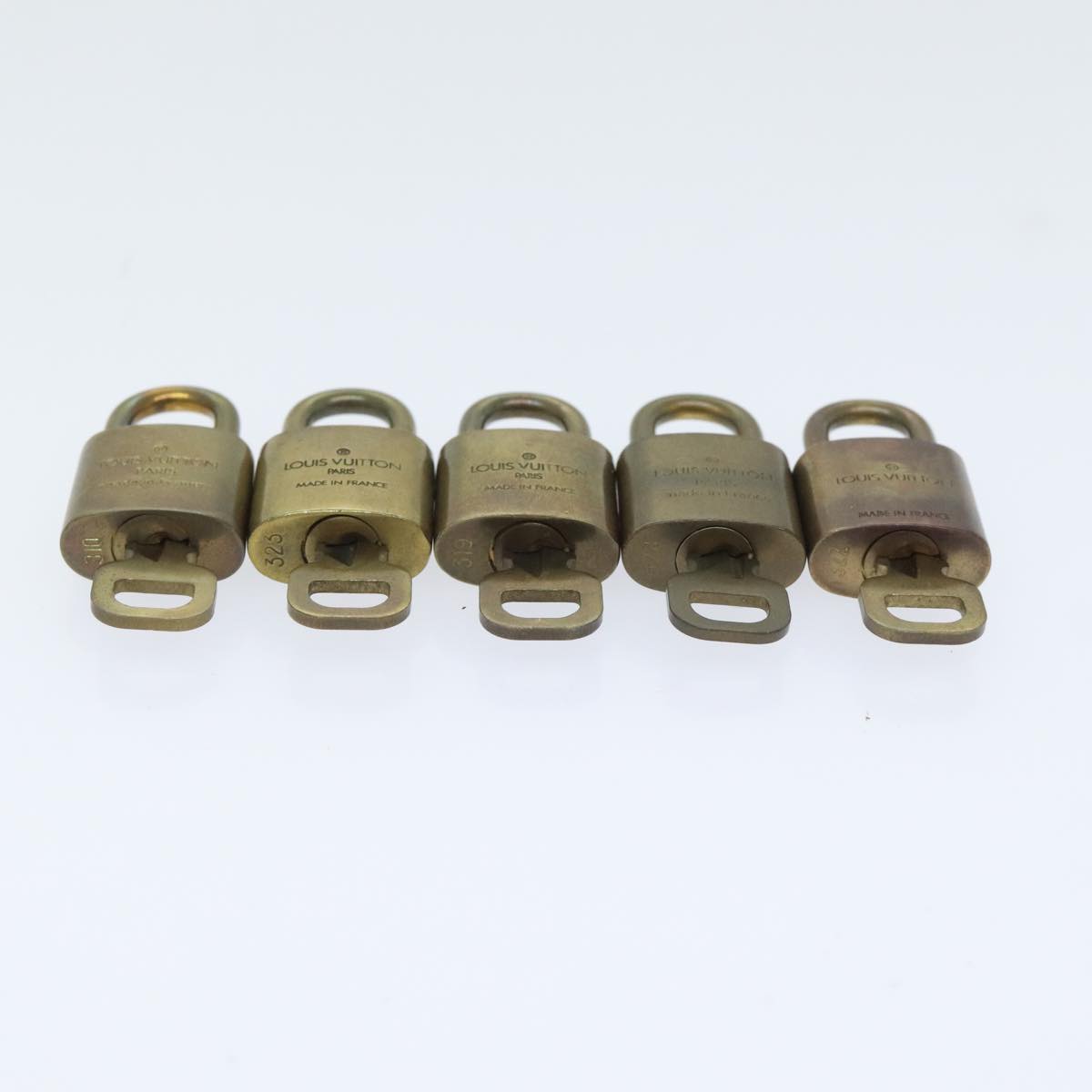 LOUIS VUITTON Padlock 10set metal Gold Tone LV Auth 88248