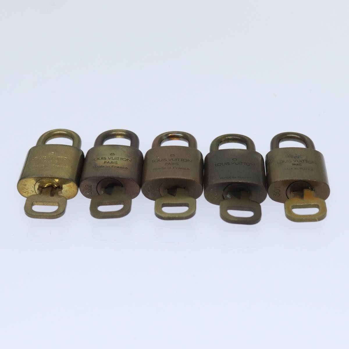 LOUIS VUITTON Padlock 10set metal Gold Tone LV Auth 88248