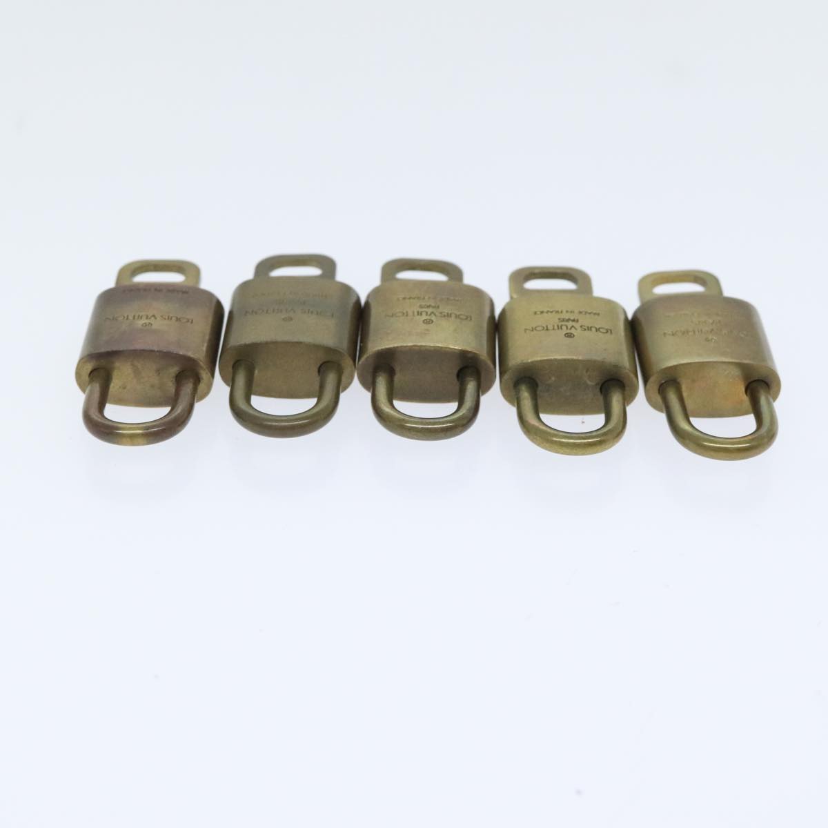 LOUIS VUITTON Padlock 10set metal Gold Tone LV Auth 88248