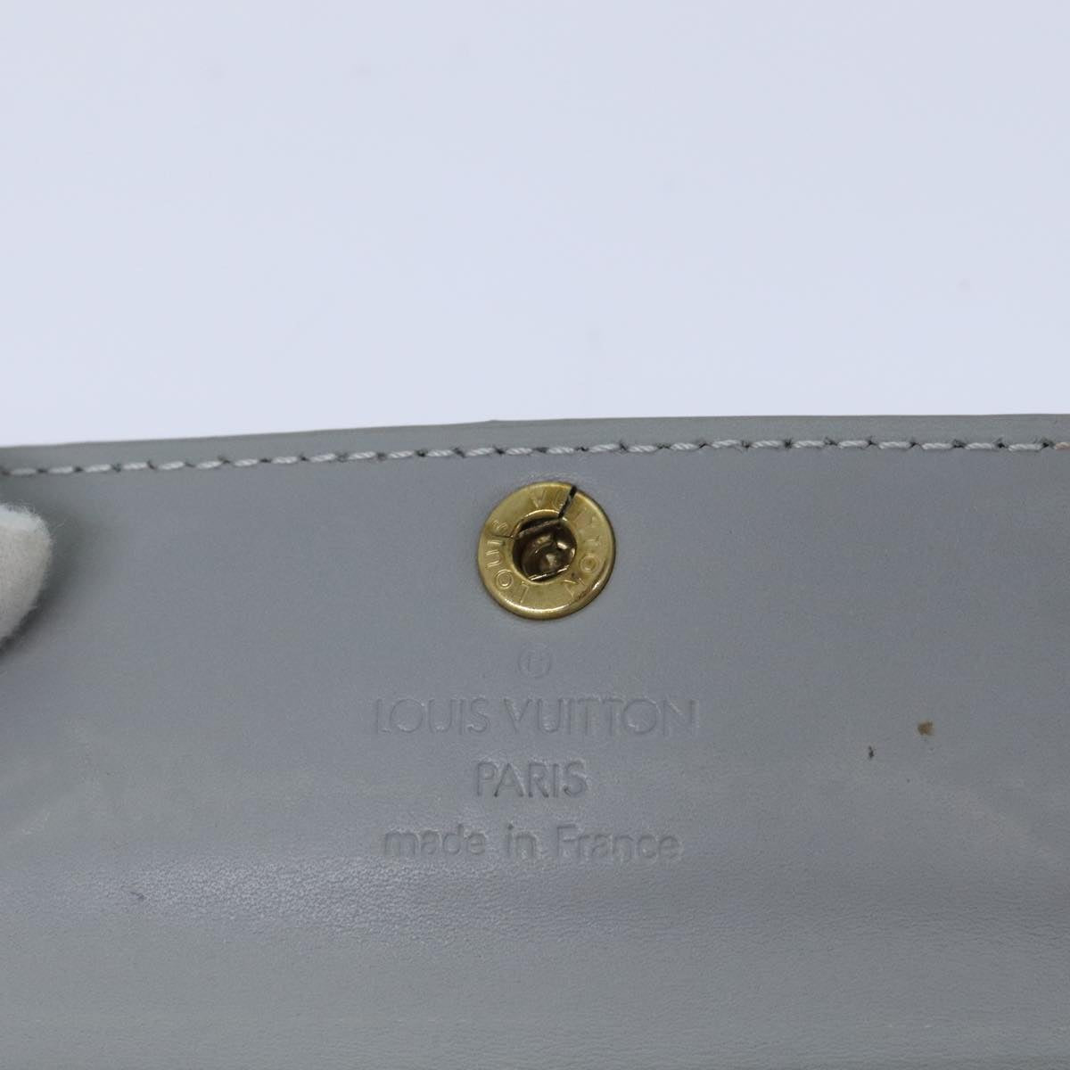 LOUIS VUITTON Monogram Vernis Ludlow Coin Purse Gris M91161 LV Auth 88255