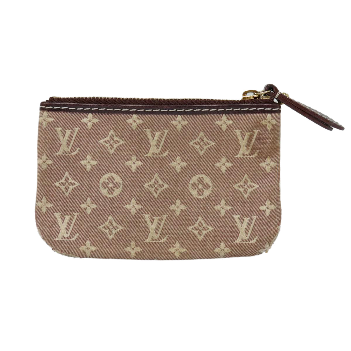 LOUIS VUITTON Monogram Idylle Pochette Cles Coin Purse Sepia M62996 Auth 88256