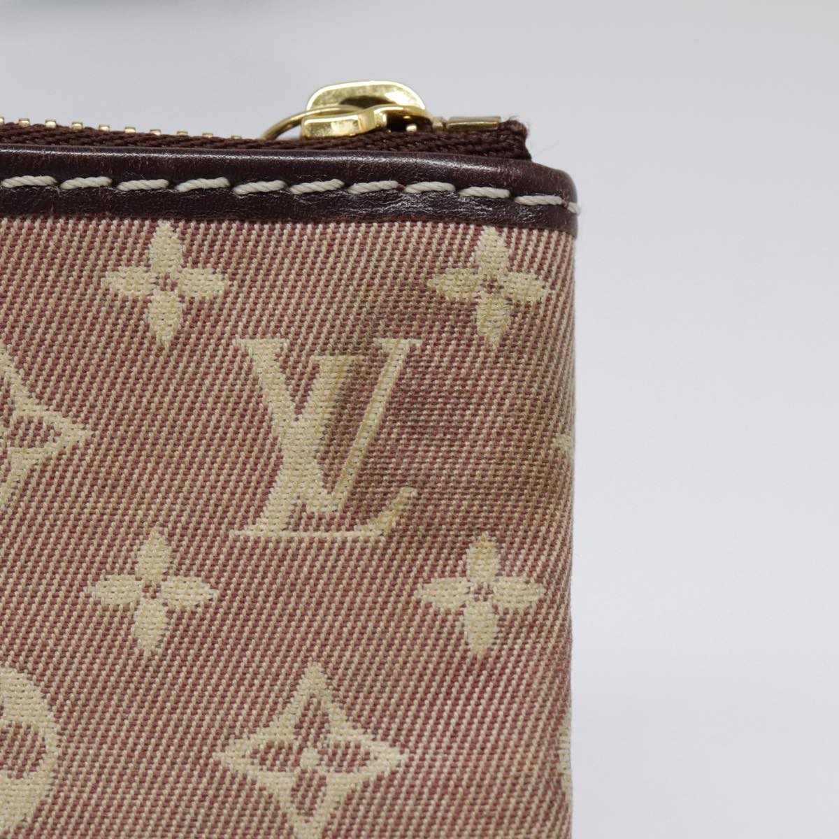 LOUIS VUITTON Monogram Idylle Pochette Cles Coin Purse Sepia M62996 Auth 88256 - 0