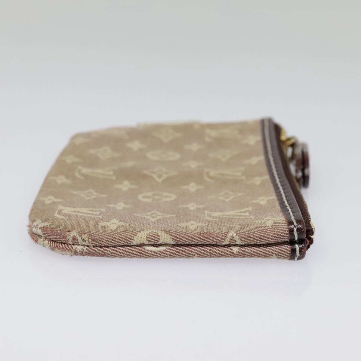 LOUIS VUITTON Monogram Idylle Pochette Cles Coin Purse Sepia M62996 Auth 88256