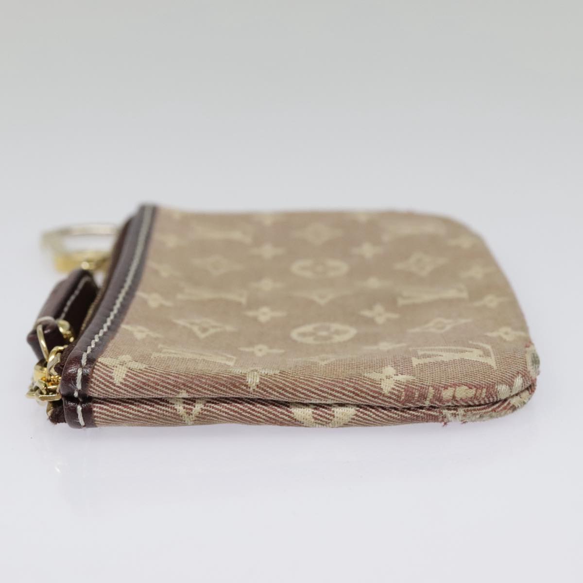 LOUIS VUITTON Monogram Idylle Pochette Cles Coin Purse Sepia M62996 Auth 88256