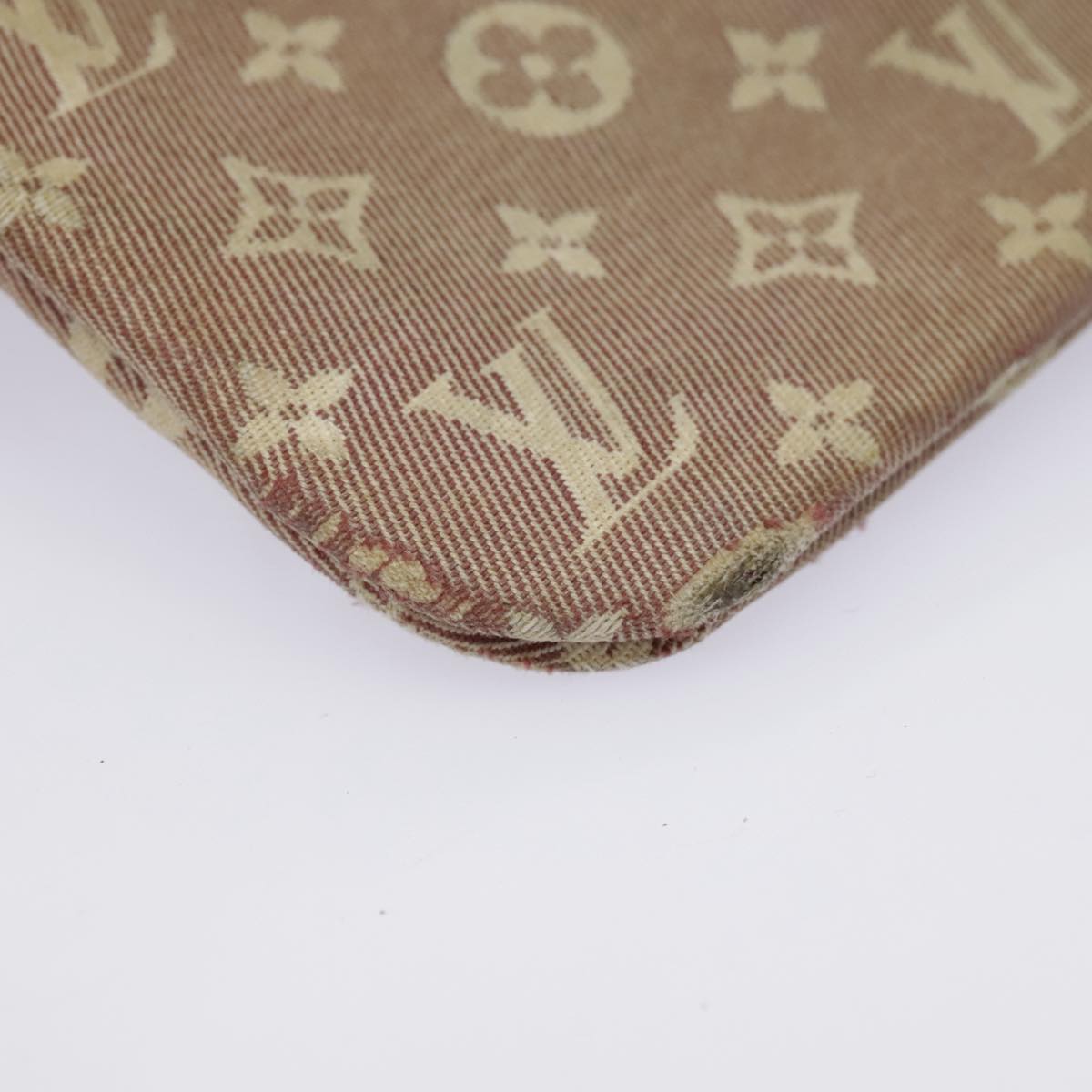 LOUIS VUITTON Monogram Idylle Pochette Cles Coin Purse Sepia M62996 Auth 88256