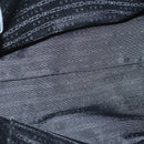 CELINE Tote Bag Leather Silver Auth 88261-11