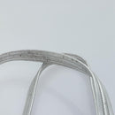 CELINE Tote Bag Leather Silver Auth 88261-8