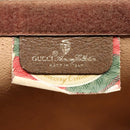 GUCCI GG Supreme Web Sherry Line Clutch Bag PVC Beige Rot 89 01 032 Auth 88286-9