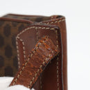 CELINE Macadam Canvas Shoulder Bag PVC Leather Brown Gold Auth 88287-10