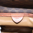 CELINE Macadam Canvas Shoulder Bag PVC Leather Brown Gold Auth 88287-18