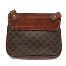CELINE Macadam Canvas Shoulder Bag PVC Leather Brown Gold Auth 88287-2