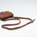 CELINE Macadam Canvas Shoulder Bag PVC Leather Brown Gold Auth 88287-7