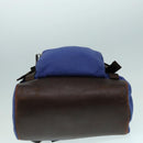 PRADA Backpack Canvas Blue Auth 88293-5