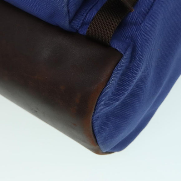 PRADA Backpack Canvas Blue Auth 88293