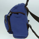 PRADA Backpack Canvas Blue Auth 88293-3
