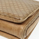CELINE Macadam Canvas Shoulder Bag Beige Auth 88295-9