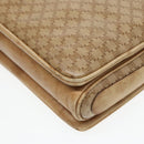 CELINE Macadam Canvas Shoulder Bag Beige Auth 88295-15
