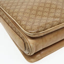 CELINE Macadam Canvas Shoulder Bag Beige Auth 88295-16