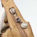 CELINE Macadam Canvas Shoulder Bag Beige Auth 88295-10