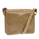 CELINE Macadam Canvas Shoulder Bag Beige Auth 88295-1