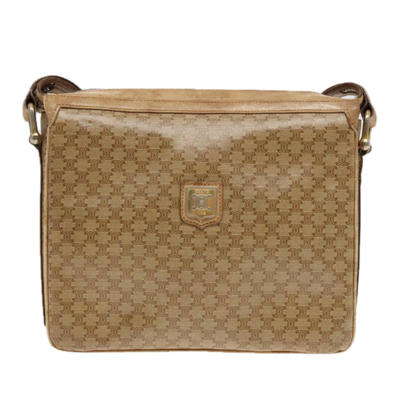 CELINE Macadam Canvas Umhängetasche Beige Auth 88295