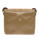 CELINE Macadam Canvas Shoulder Bag Beige Auth 88295-13