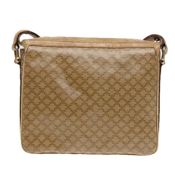 CELINE Macadam Canvas Umhängetasche Beige Auth 88295