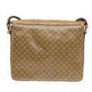 CELINE Macadam Canvas Shoulder Bag Beige Auth 88295-2