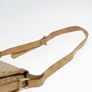 CELINE Macadam Canvas Shoulder Bag Beige Auth 88295-8