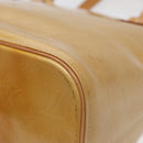 LOUIS VUITTON Monogram Vernis Houston Hand Bag Beige M91004 LV Auth 88302-14