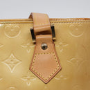 LOUIS VUITTON Monogram Vernis Houston Hand Bag Beige M91004 LV Auth 88302-17