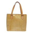 LOUIS VUITTON Monogram Vernis Houston Hand Bag Beige M91004 LV Auth 88302-2