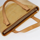 LOUIS VUITTON Monogram Vernis Houston Hand Bag Beige M91004 LV Auth 88302-6