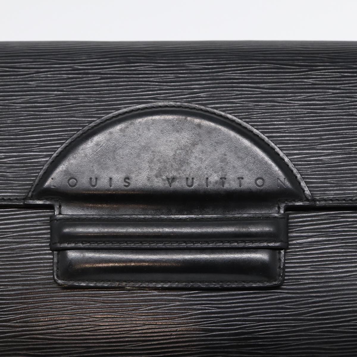 LOUIS VUITTON Epi Chaillot Clutch Bag Black M52542 LV Auth 88321