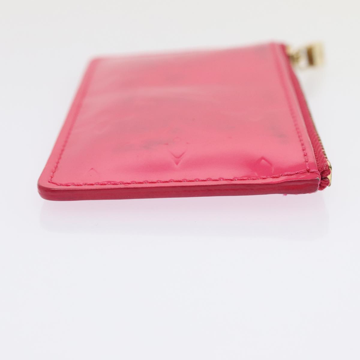 LOUIS VUITTON Vernis Pochette Cles Coin Purse Fuchsia Pink M91250 LV Auth 88325