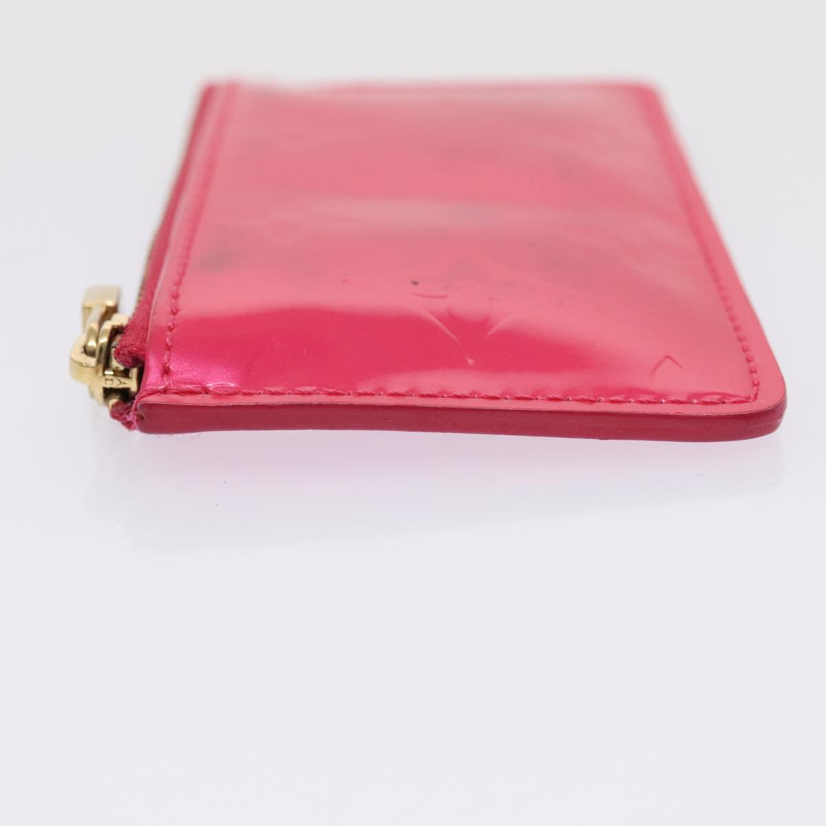 LOUIS VUITTON Vernis Pochette Cles Coin Purse Fuchsia Pink M91250 LV Auth 88325