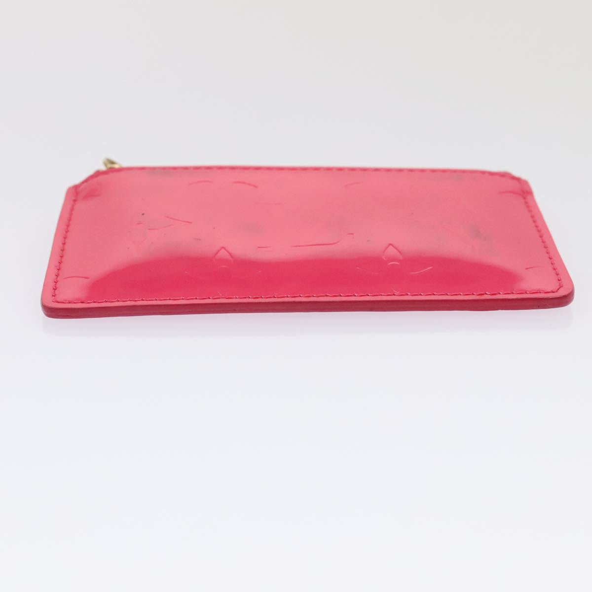 LOUIS VUITTON Vernis Pochette Cles Coin Purse Fuchsia Pink M91250 LV Auth 88325