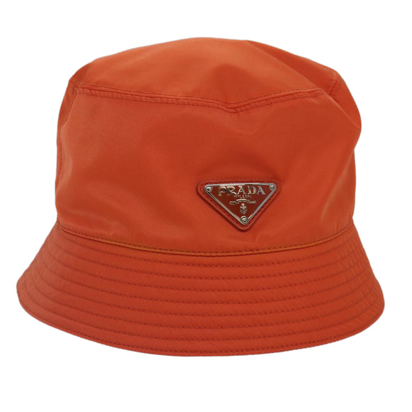 PRADA Fischerhut Nylon L Orange Auth 88334V