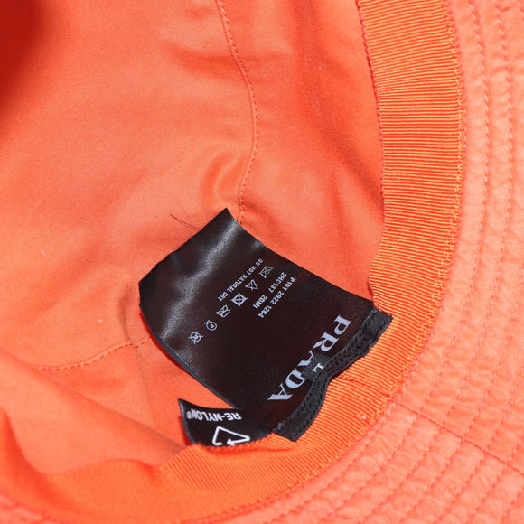 PRADA Fischerhut Nylon L Orange Auth 88334V