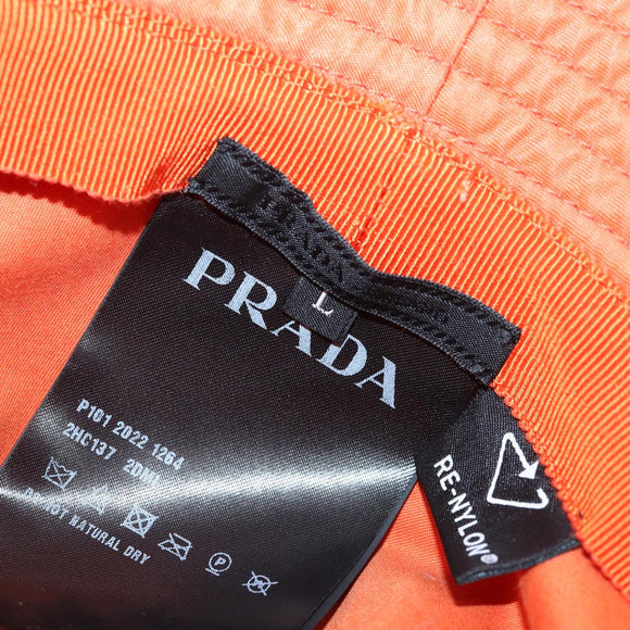 PRADA Fischerhut Nylon L Orange Auth 88334V